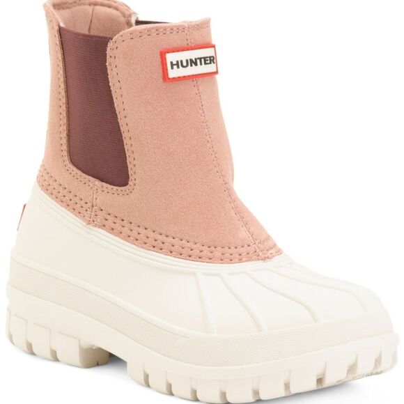 Hunter Sutton Waterproof Duck Boot- Whitby Sand/Rococo Blush - Picture 3 of 11